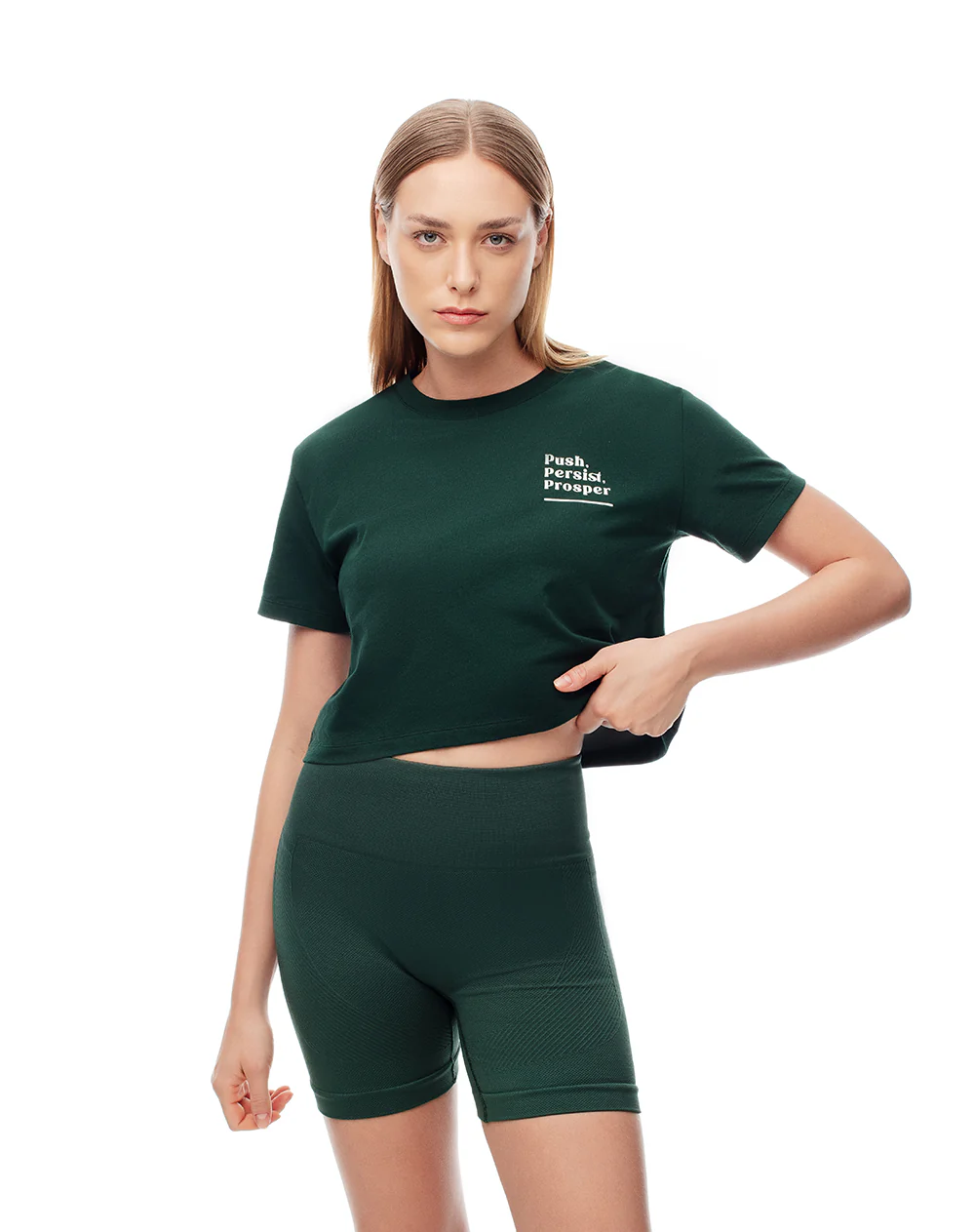Biker deportivo seamless verde mujer - Image 4