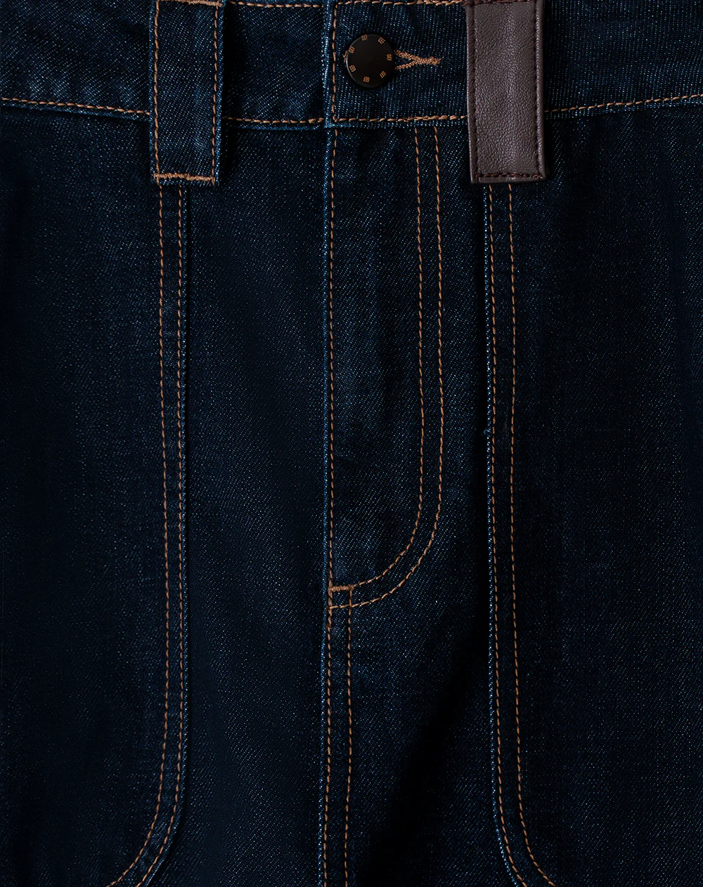 Falda midi denim tiro medio índigo oscuro mujer - Image 7