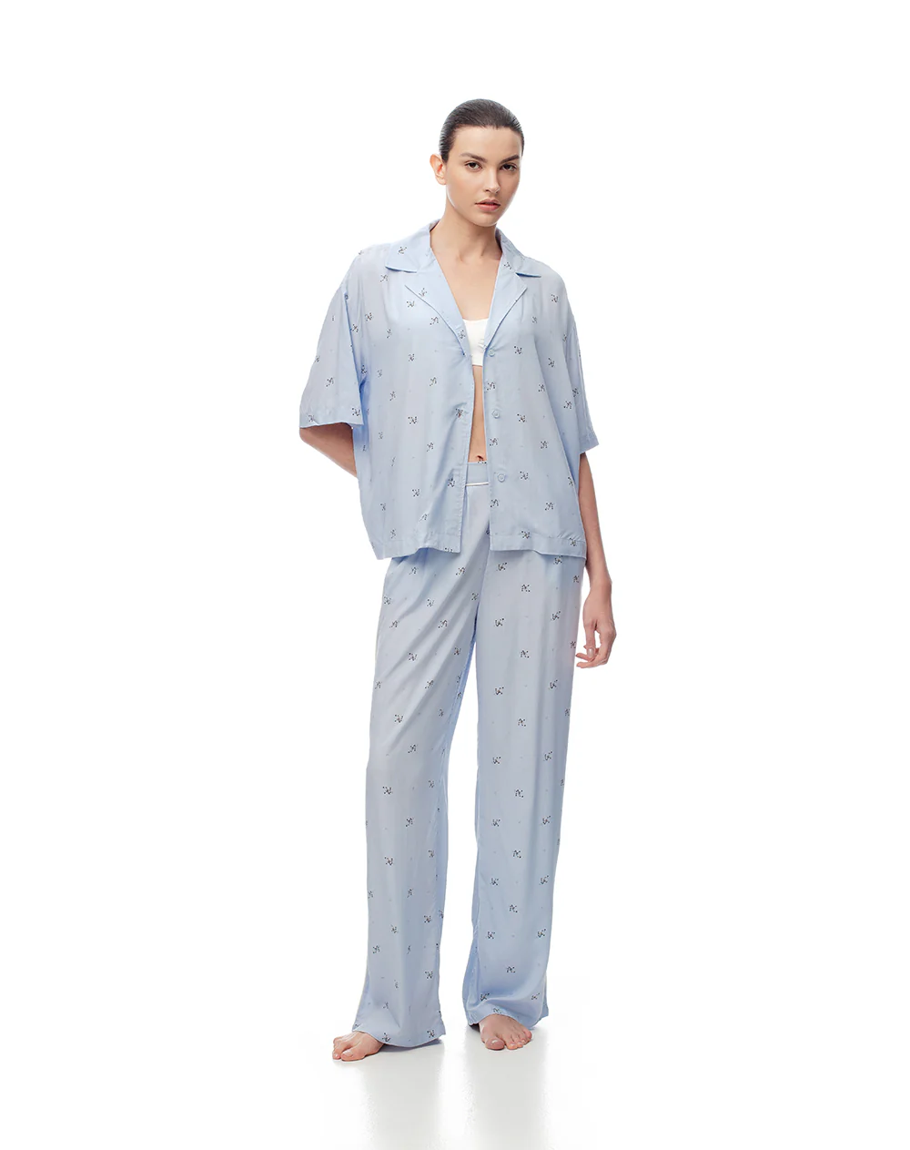 Camisa relax manga corta estampada mujer - Image 4