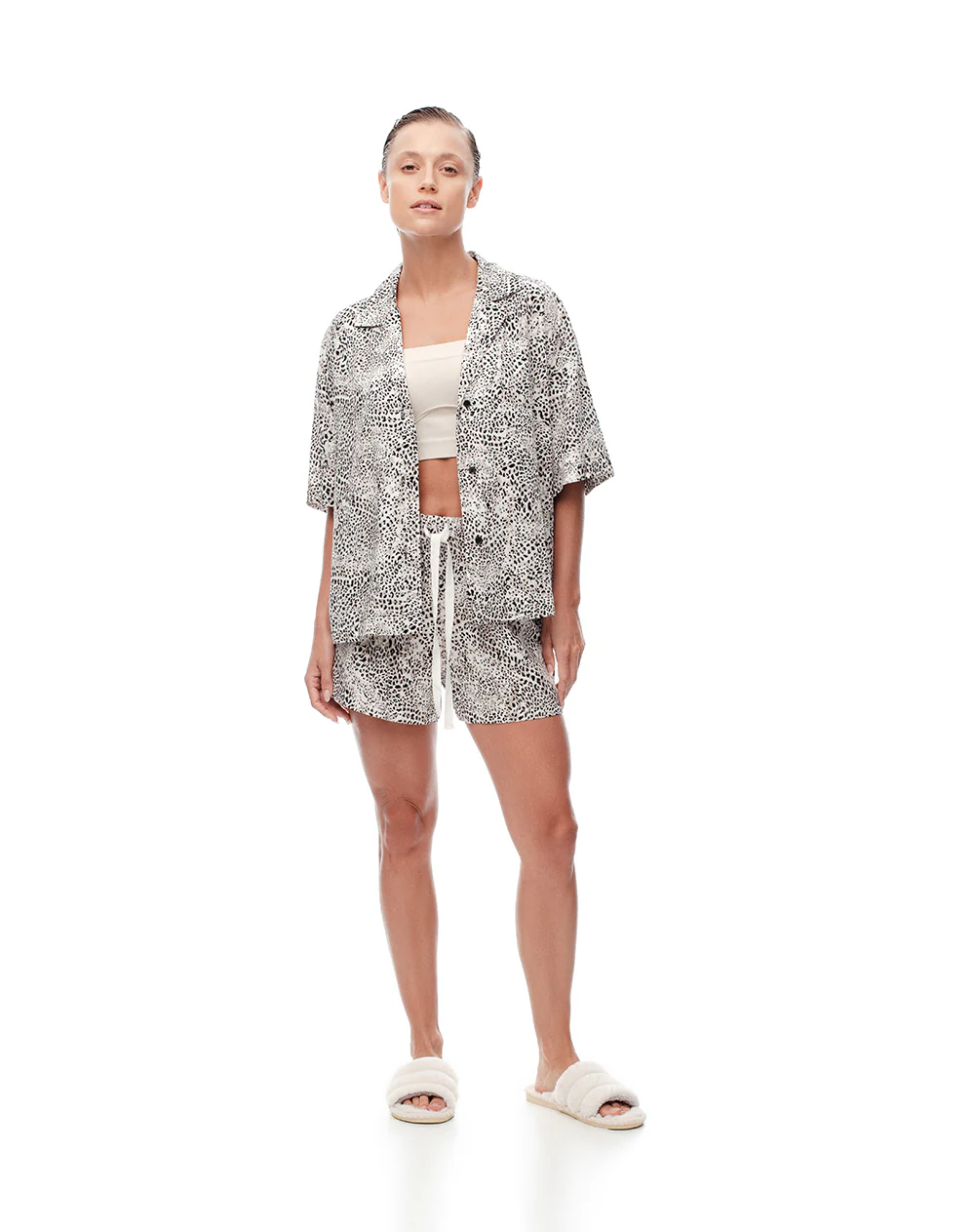 Camisa relax manga corta estampada mujer - Image 3