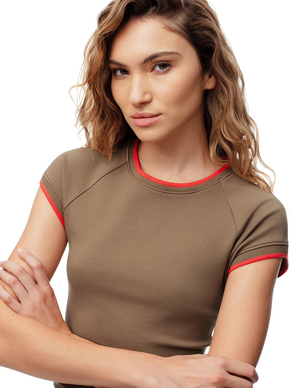 Camiseta slim algodón negra mujer - Image 3