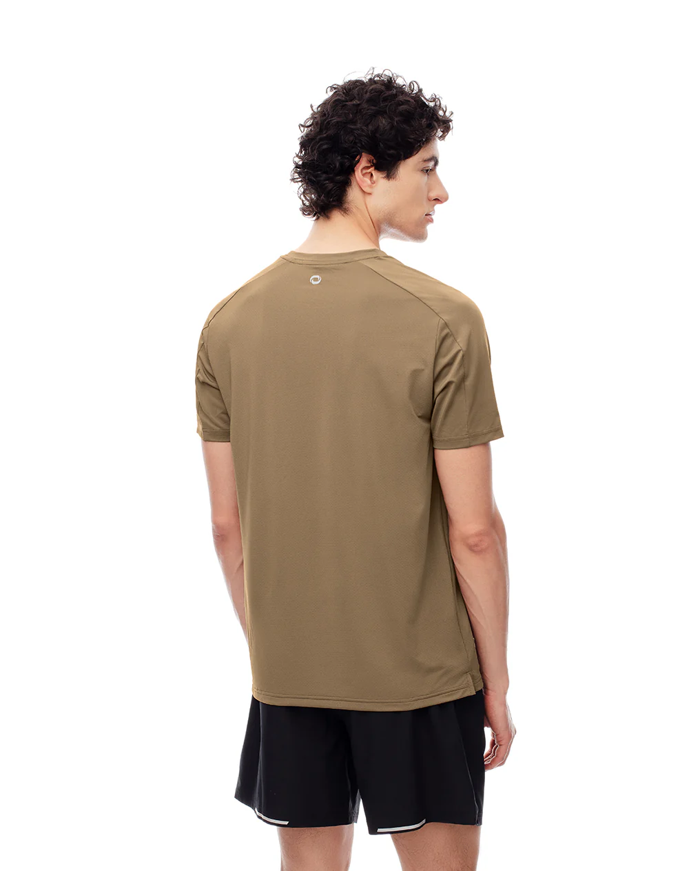Camiseta deportiva antibacterial café hombre - Image 2