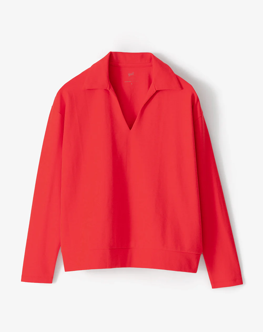 Camibuzo tipo polo oversize rojo mujer - Image 6