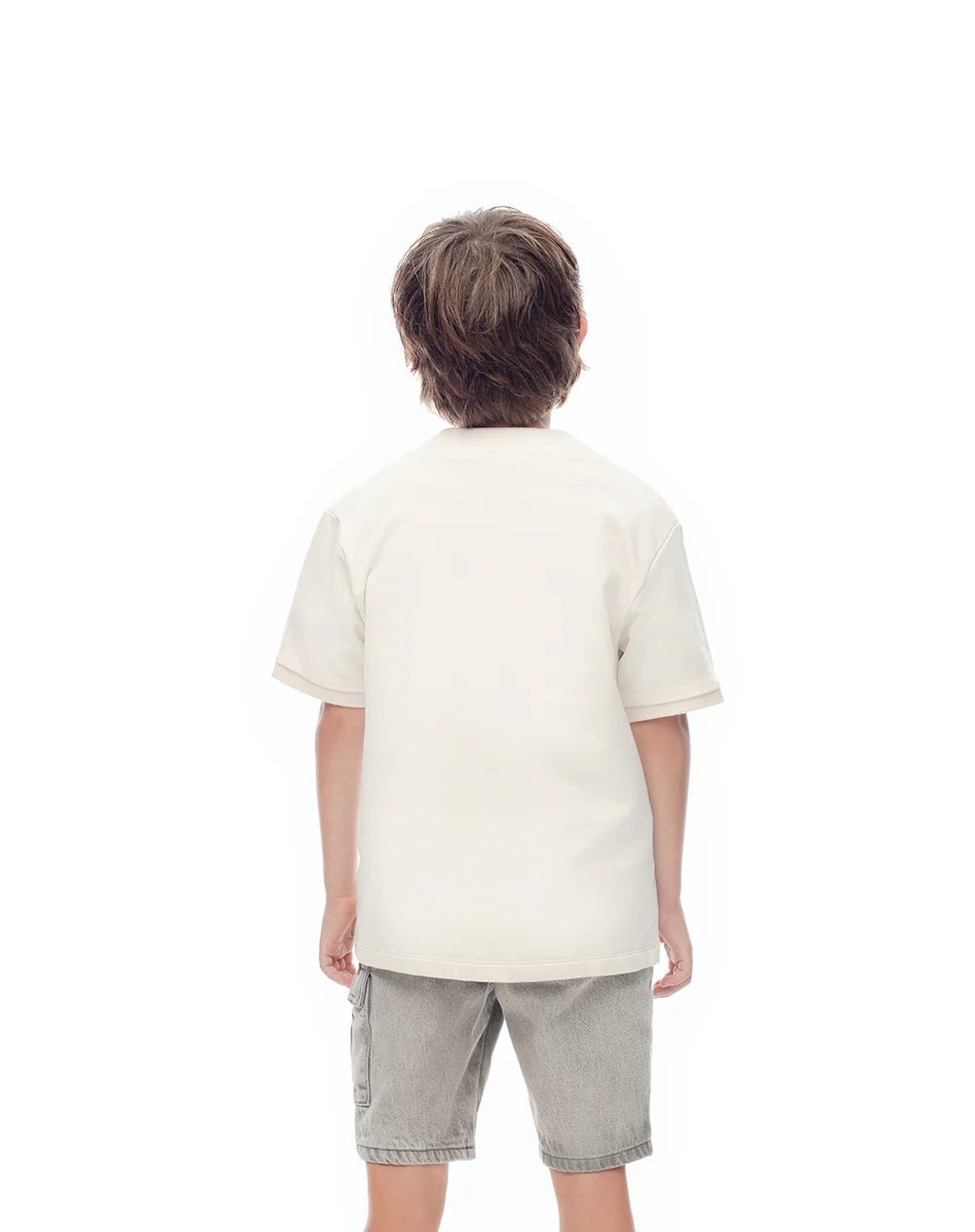 Camisa manga corta beisbolera vainilla niño - Image 2