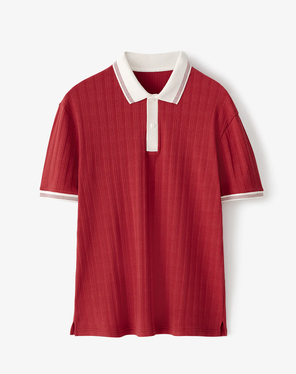 Polo regular tejido de punto roja hombre - Image 5