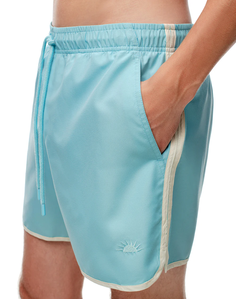 Pantaloneta de baño azul hombre - Image 4