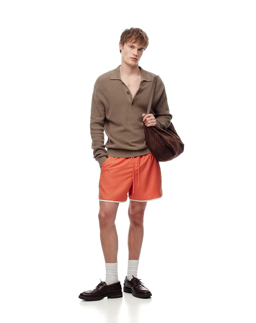 Pantaloneta de baño naranja hombre - Image 6