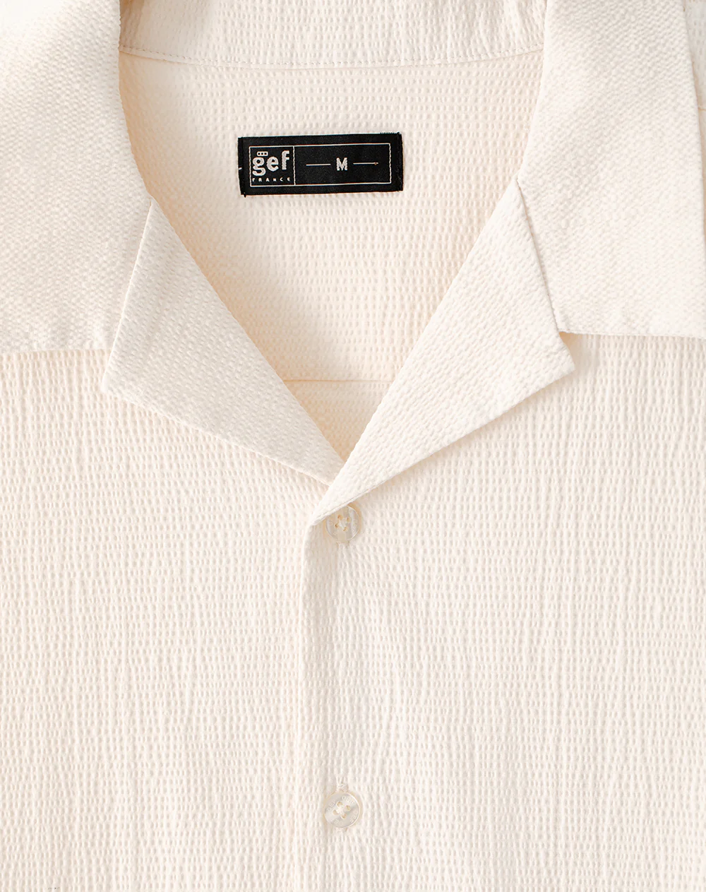 Camisa manga corta regular vainilla hombre - Image 6