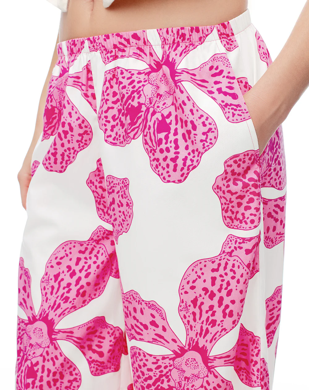 Pantalón palazzo tiro alto algodón estampado mujer - Image 4