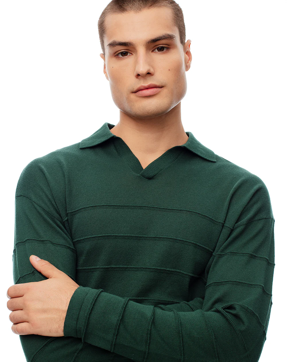 Camibuzo regular algodón verde hombre - Image 3
