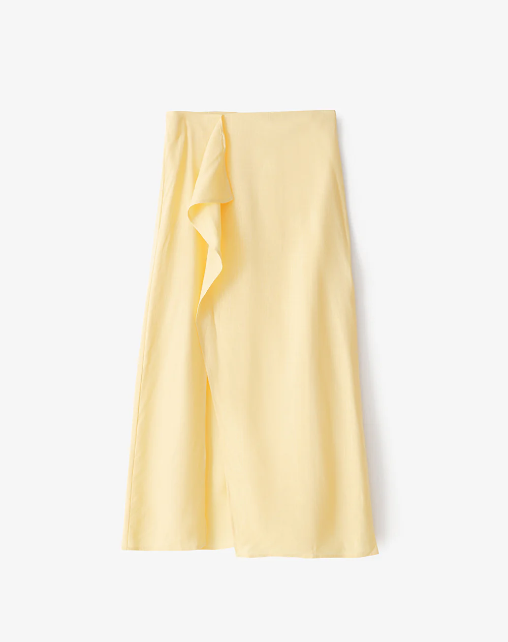 Falda midi tiro medio amarillo mujer - Image 7