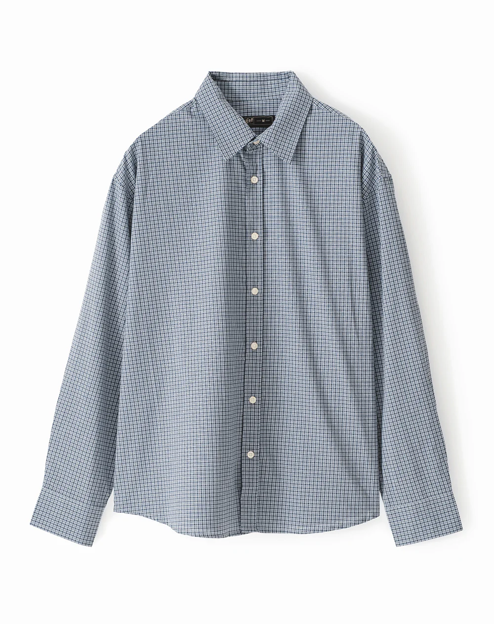 Camisa manga larga oversize algodón cuadros hombre - Image 6