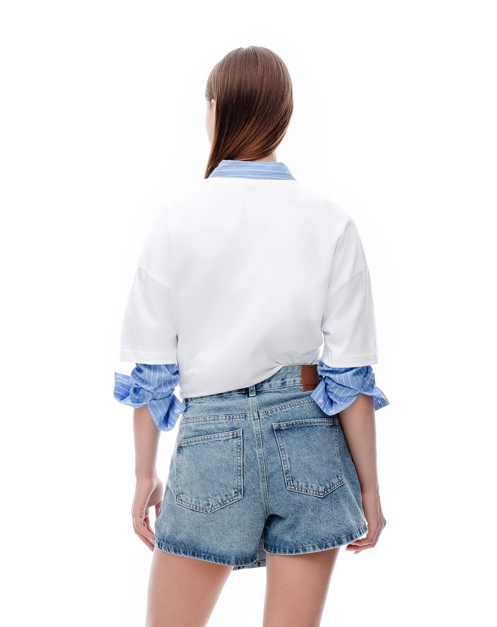Falda short tiro alto índigo medio mujer - Image 2