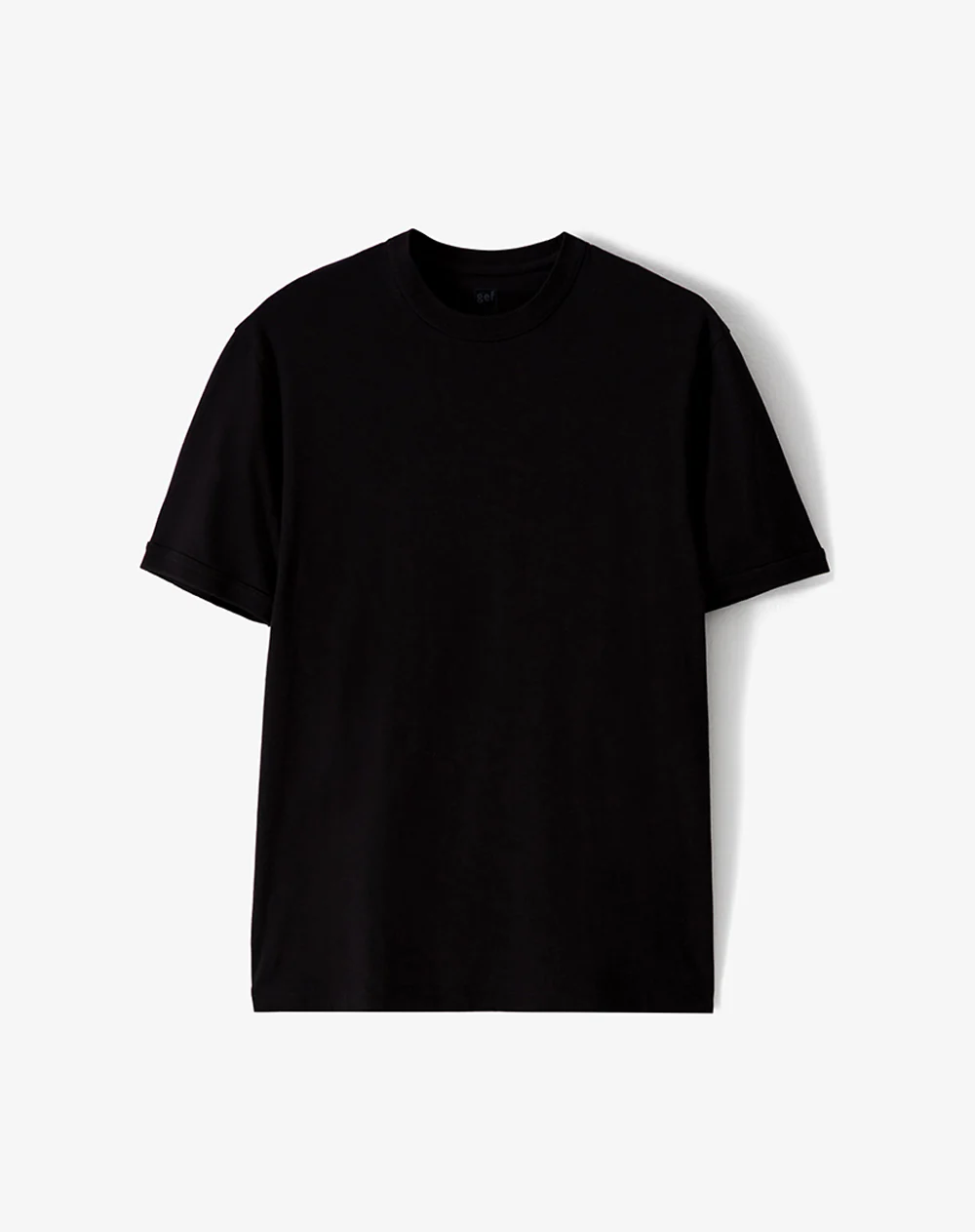 Camiseta regular algodón negra hombre - Image 6