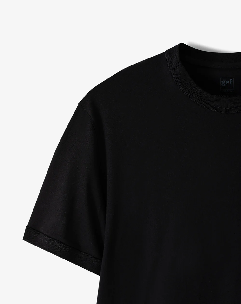 Camiseta regular algodón negra hombre - Image 7