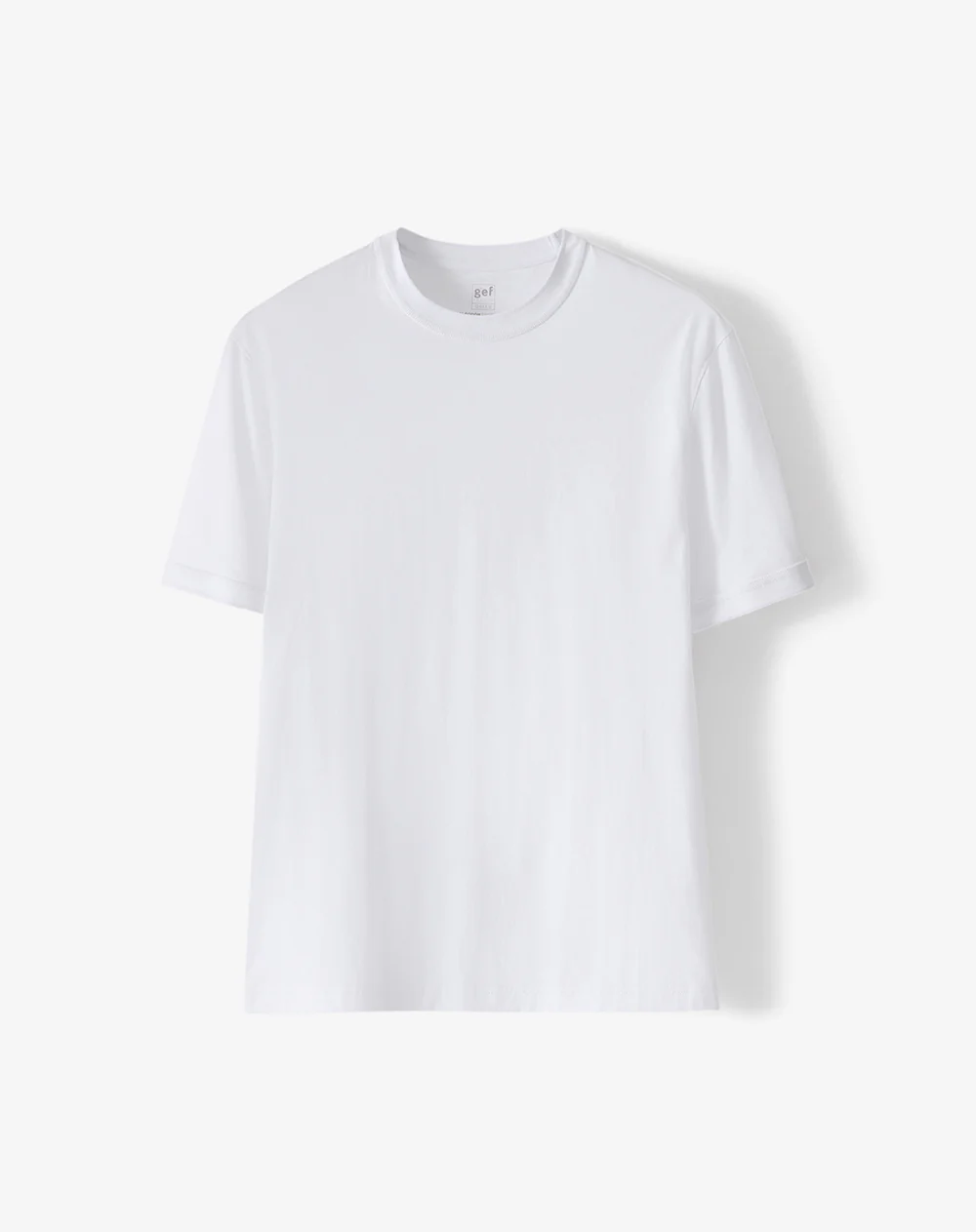 Camiseta regular algodón blanca hombre