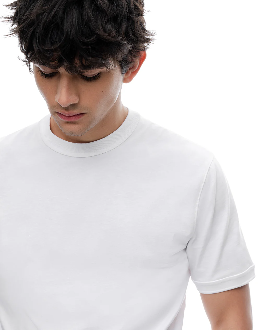 Camiseta regular algodón blanca hombre - Image 4