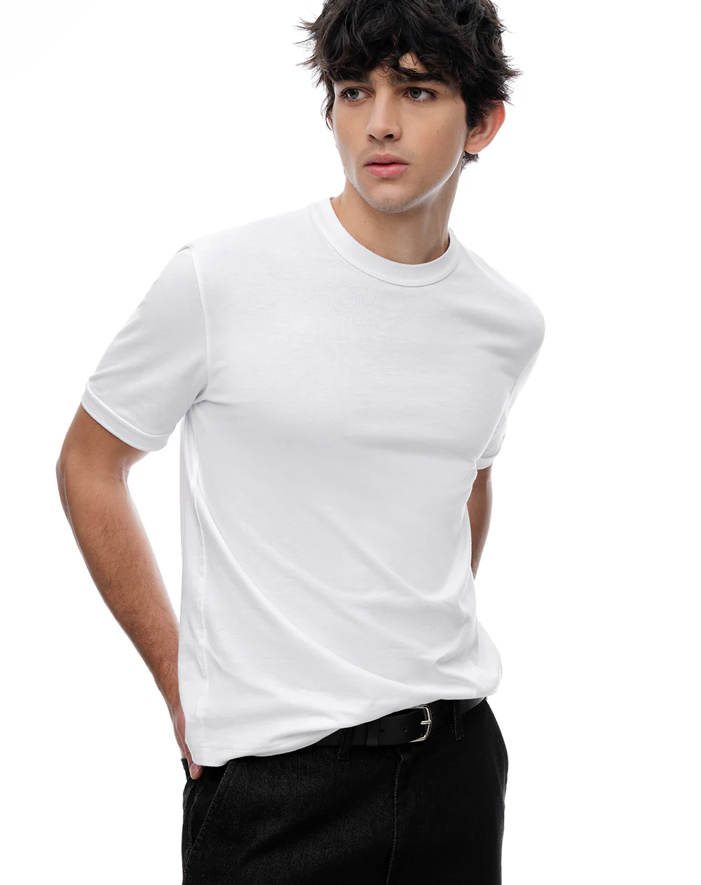 Camiseta regular algodón blanca hombre - Image 5