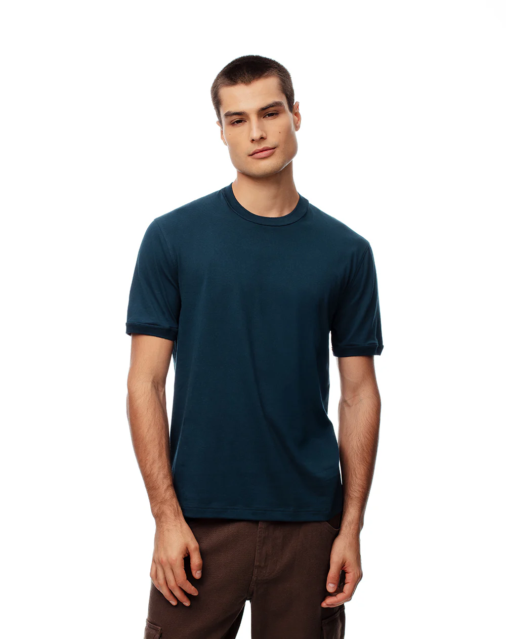 Camiseta regular algodón azul hombre - Image 5