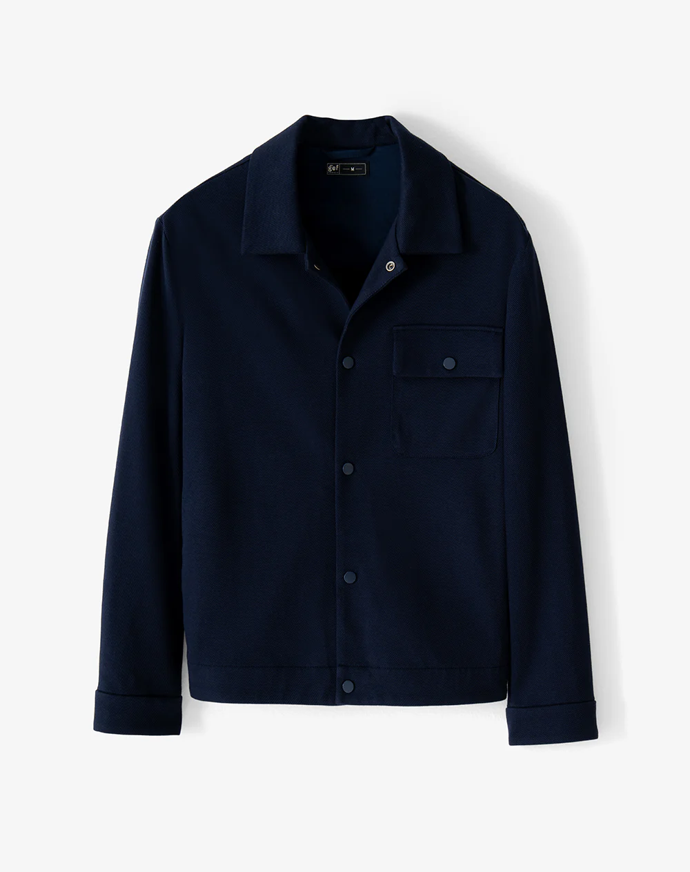 Chaqueta tipo sobrecamisa regular azul hombre - Image 6