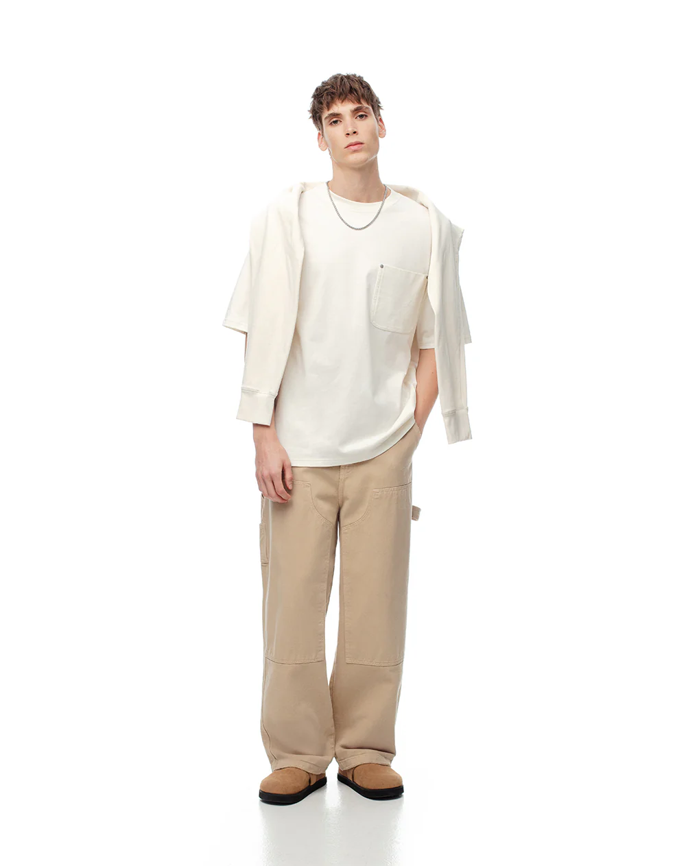 Camiseta regular algodón vainilla hombre - Image 4