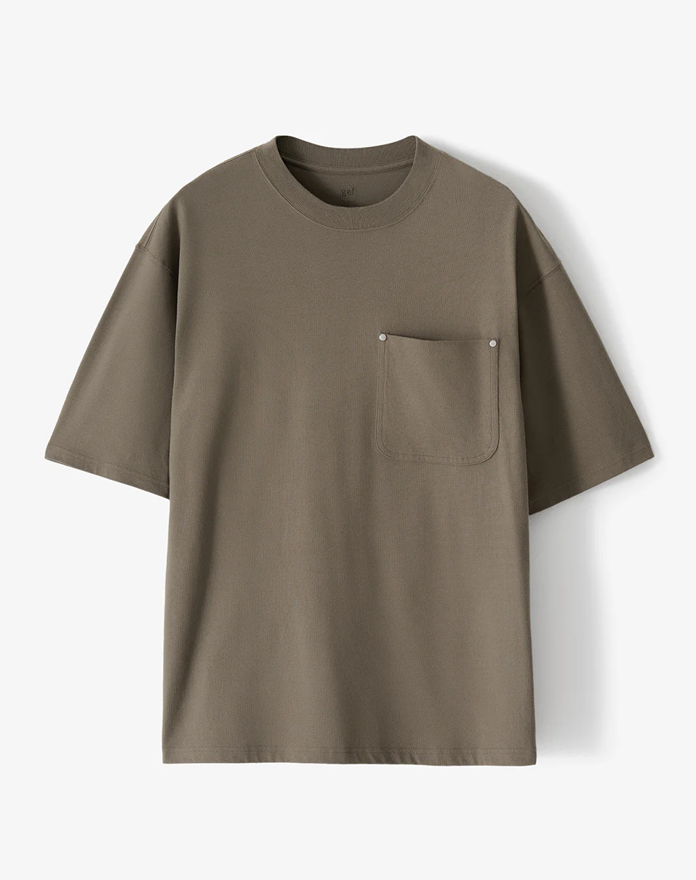 Camiseta regular algodón café hombre - Image 5