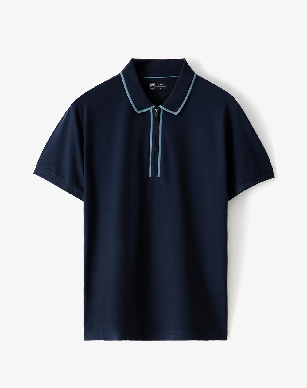 Polo half zip regular azul hombre - Image 6