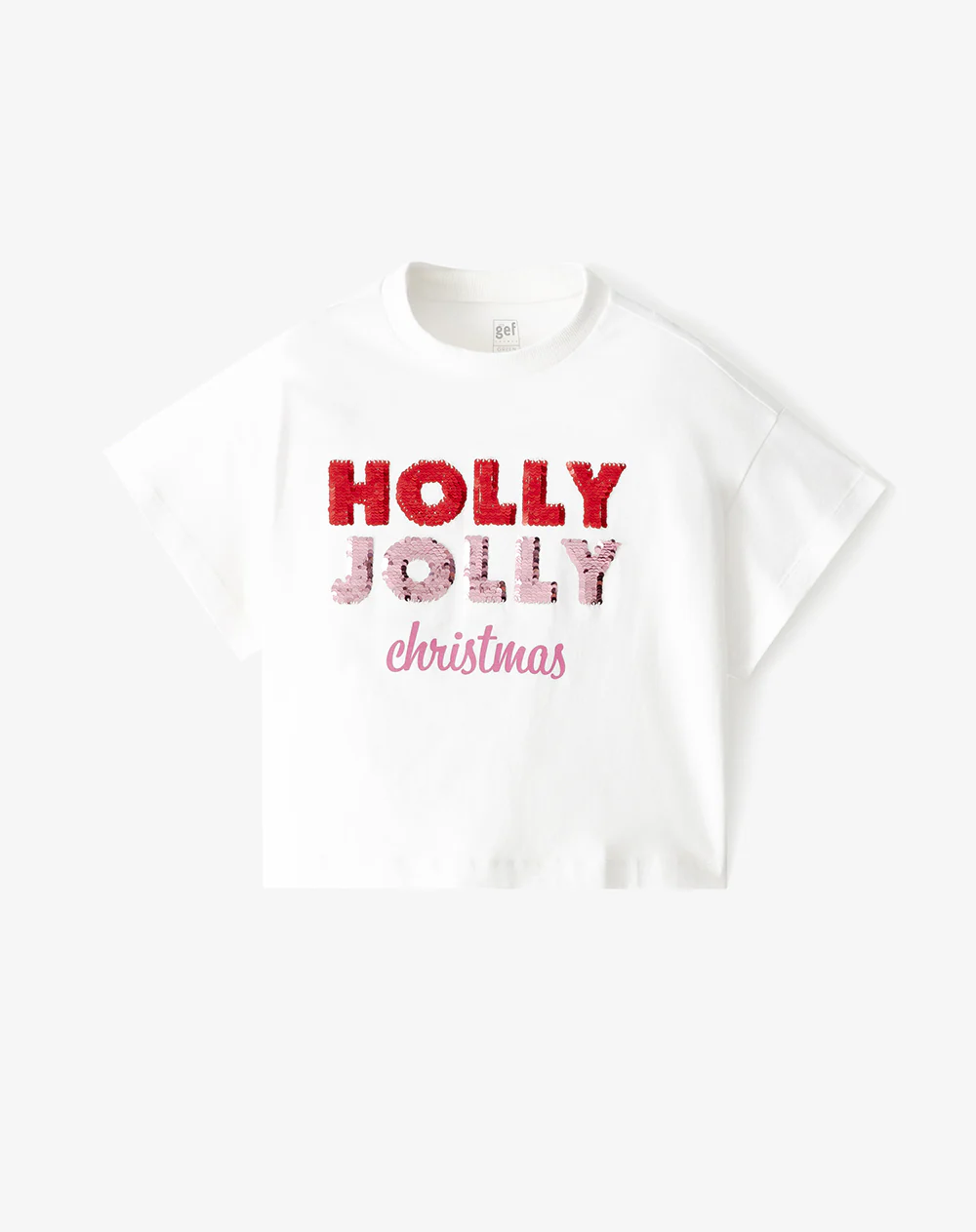 Camiseta regular algodón blanca navidad niña - Image 5