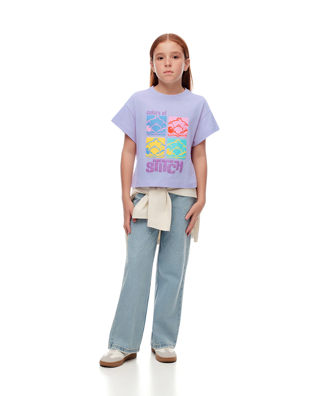 Camiseta regular Stitch morada niña - Image 4