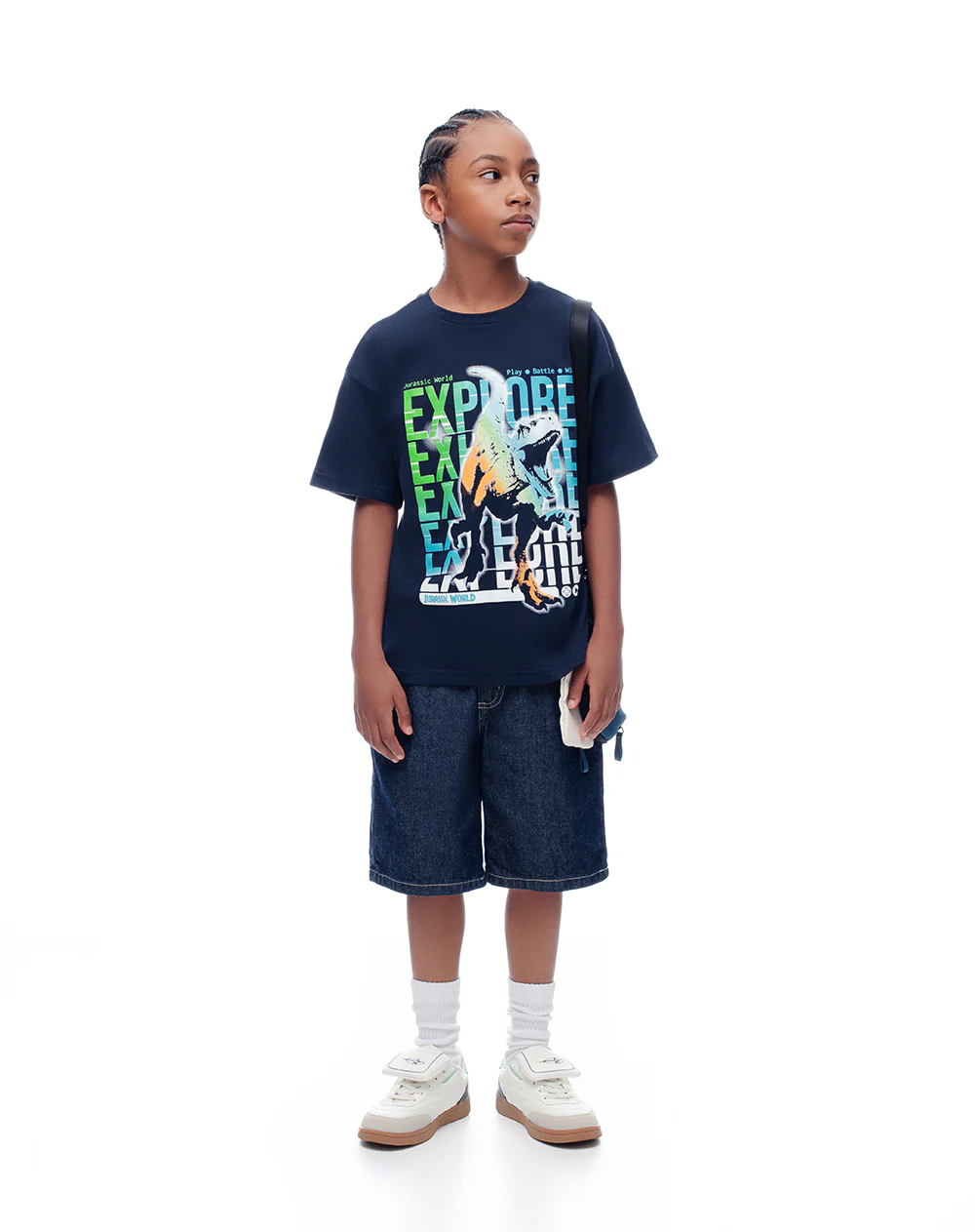 Camiseta regular Jurassic World azul niño - Image 4