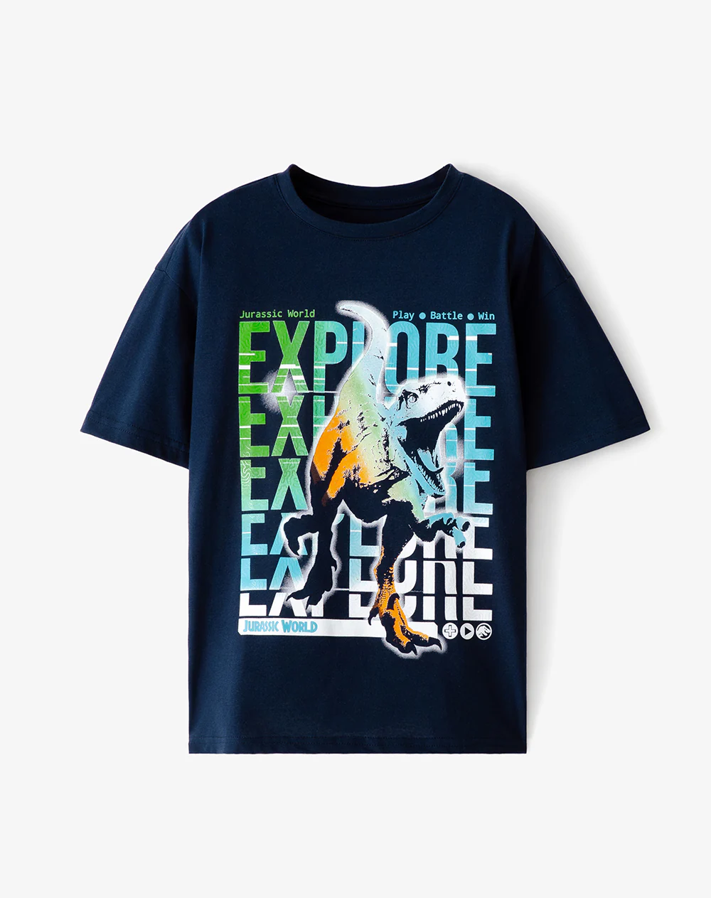 Camiseta regular Jurassic World azul niño - Image 5