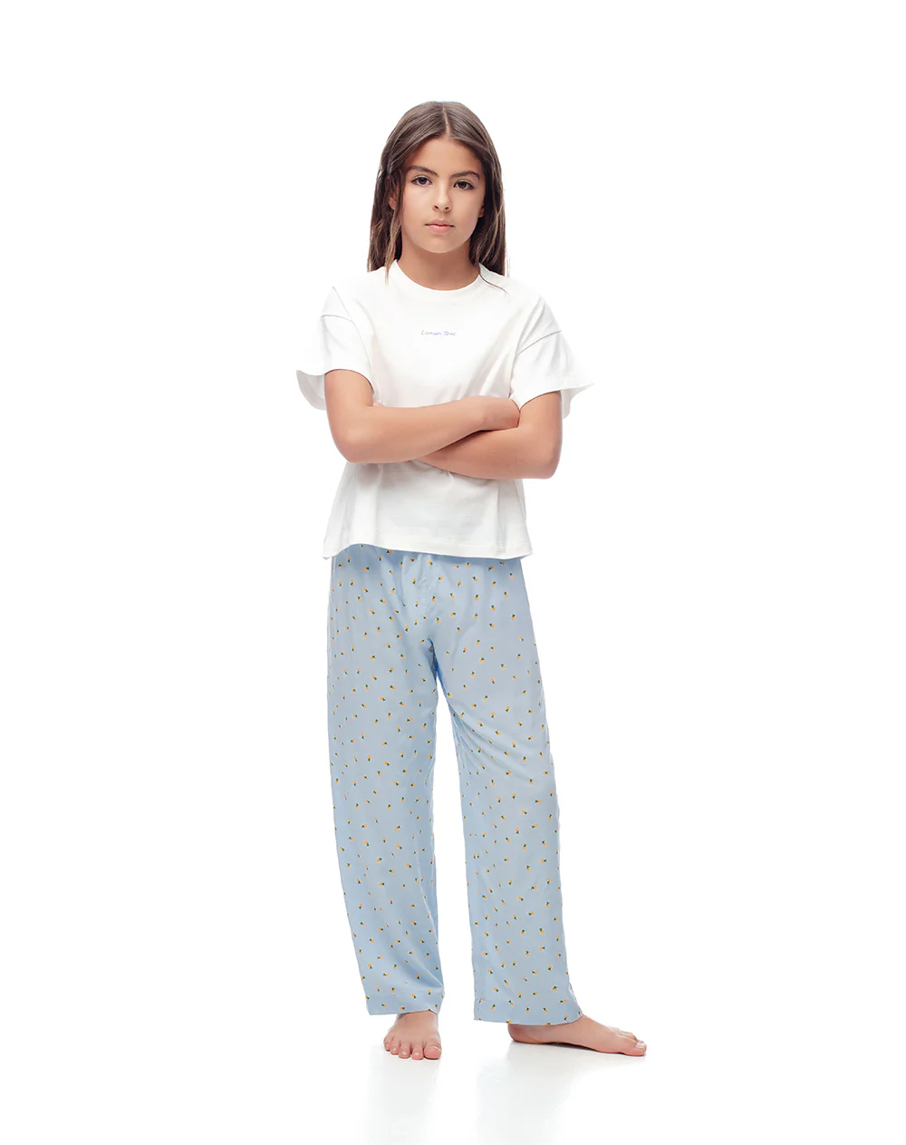 Camiseta + pantalón de pijama estampado niña
