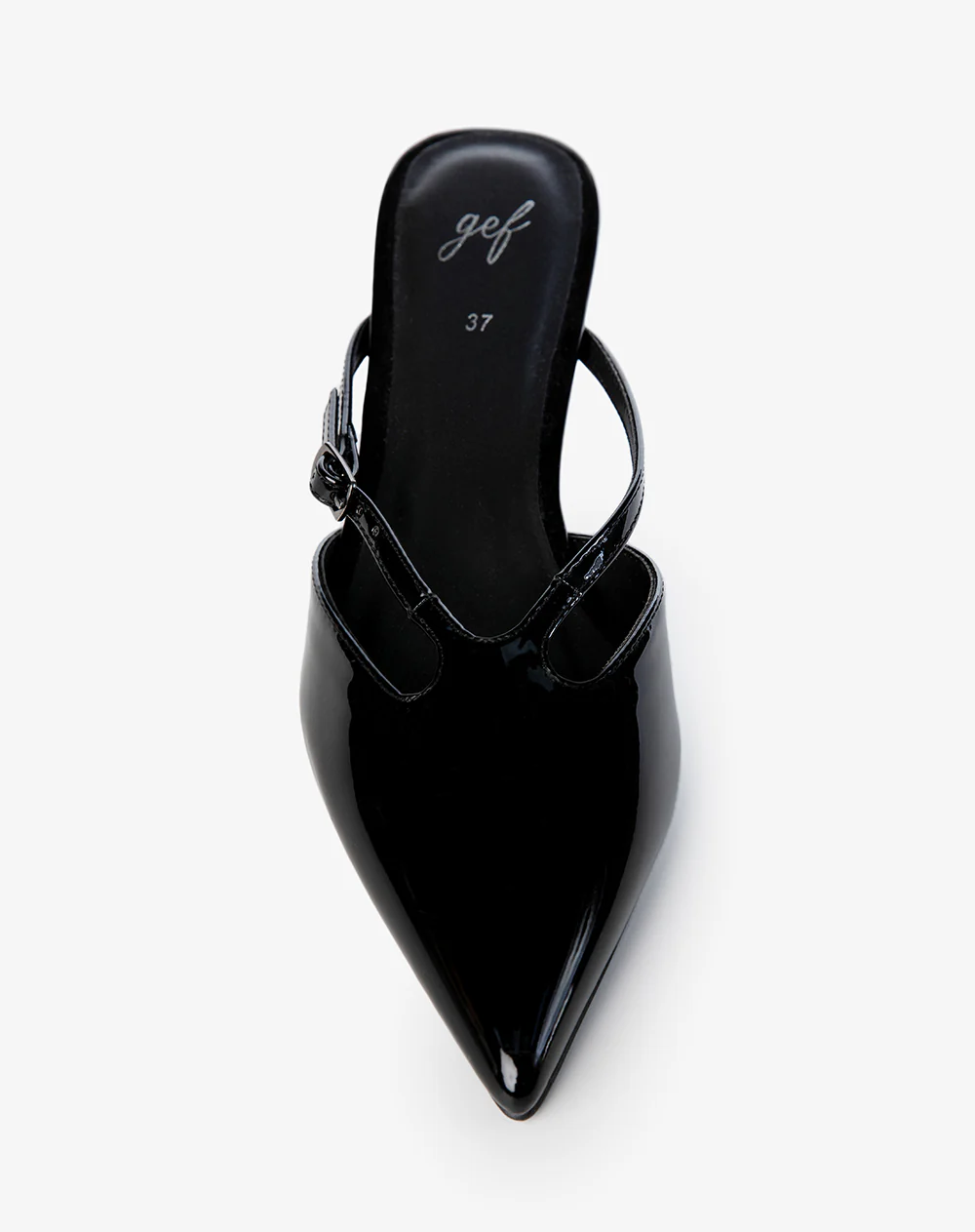 Zapatos tipo mule tacón bajo negros mujer