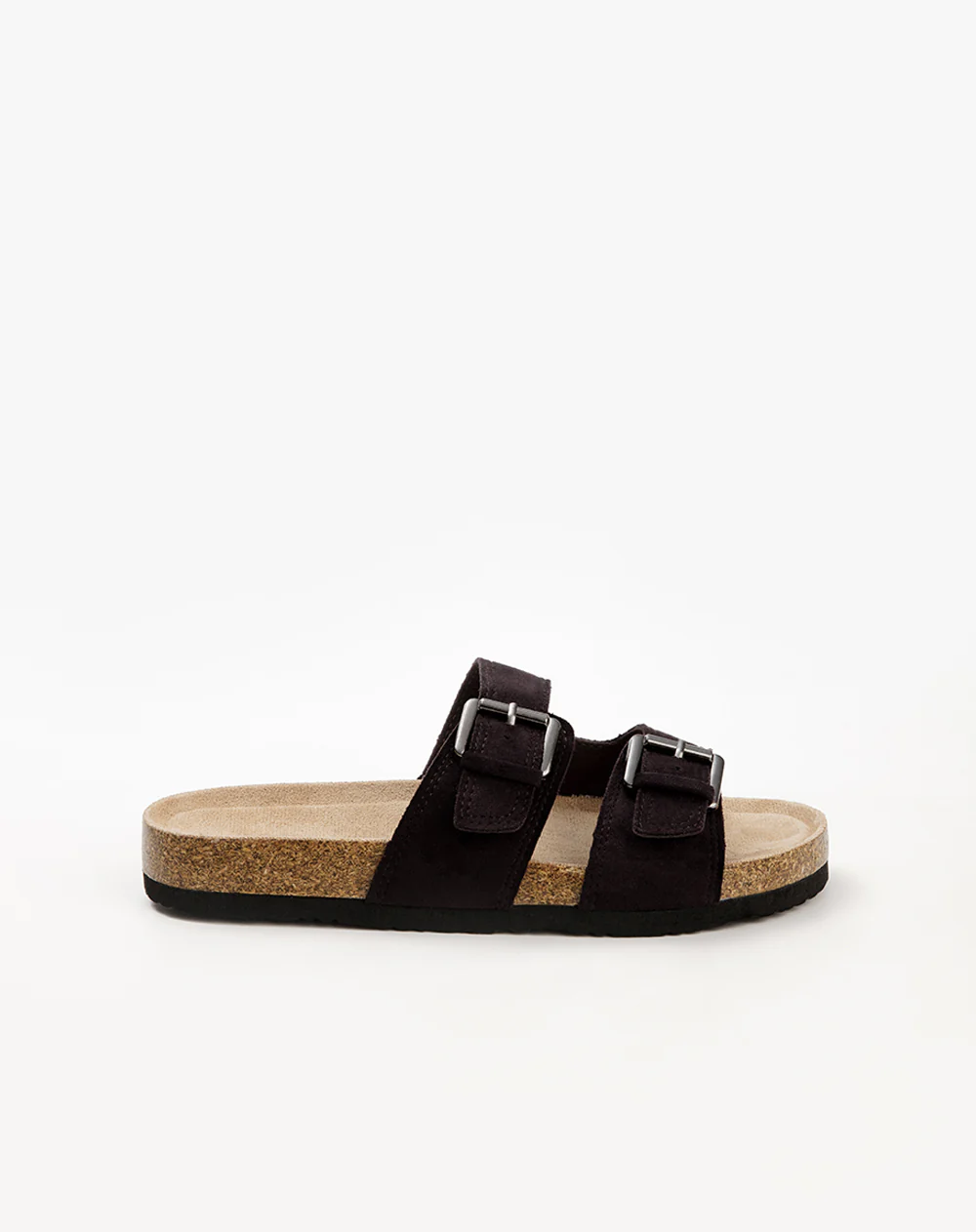 Sandalias planas tipo birkenstock café niño - Image 2