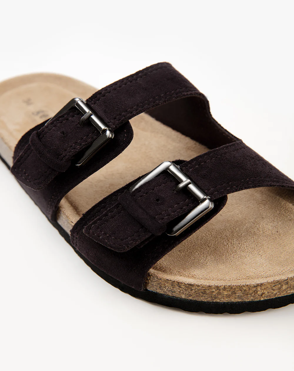 Sandalias planas tipo birkenstock café niño - Image 4
