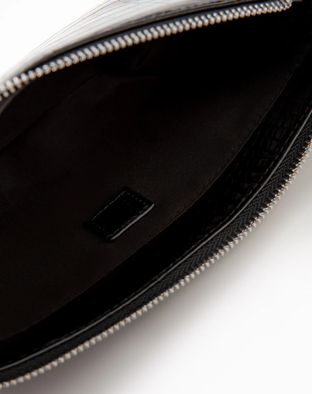 Bolso baguette texturizado negro mujer - Image 5