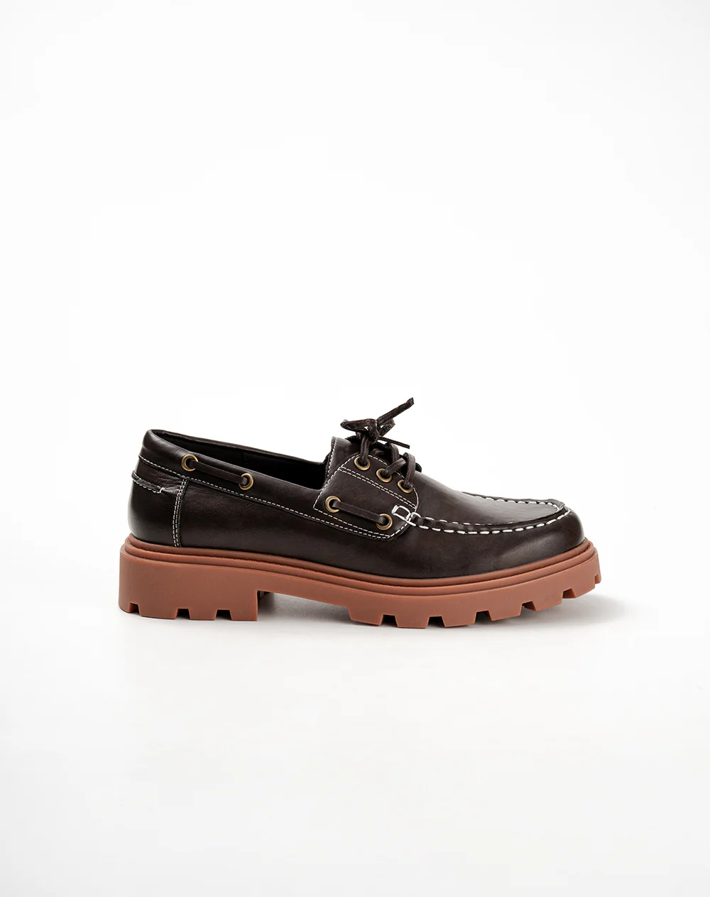 Mocasín chunky café mujer