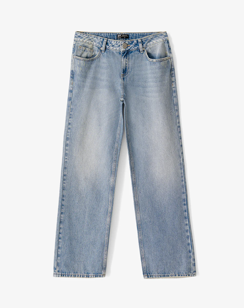 Jean regular tiro bajo índigo medio mujer - Image 7