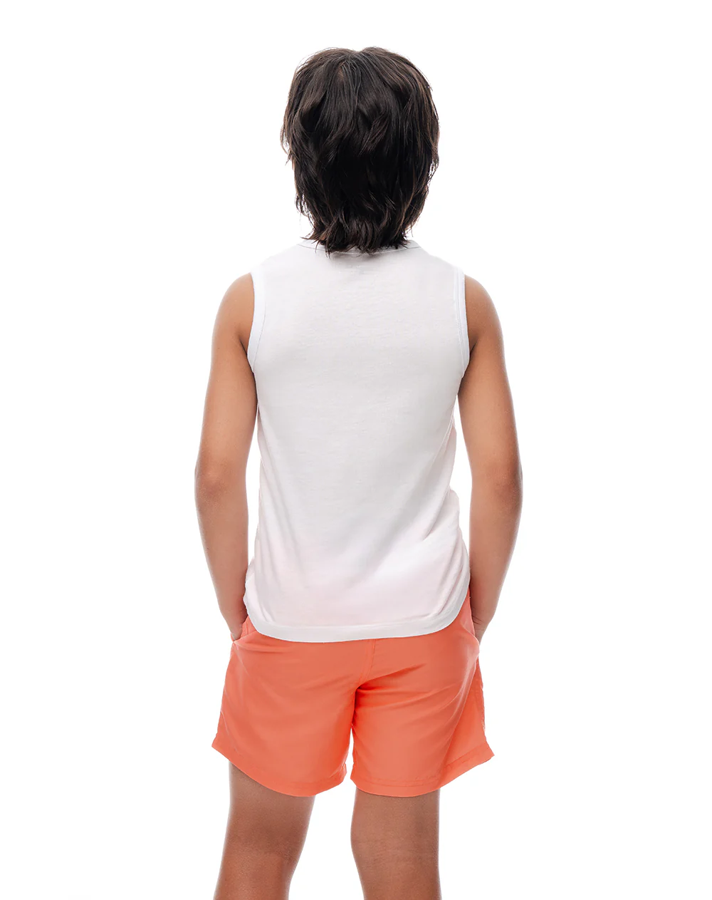 Camiseta regular blanca niño - Image 4