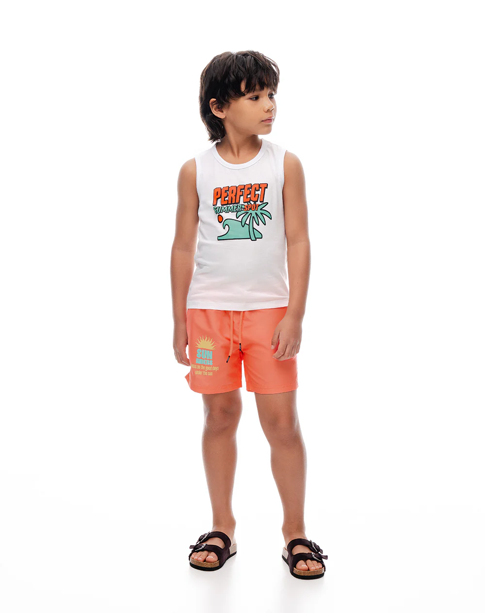 Camiseta regular blanca niño - Image 6