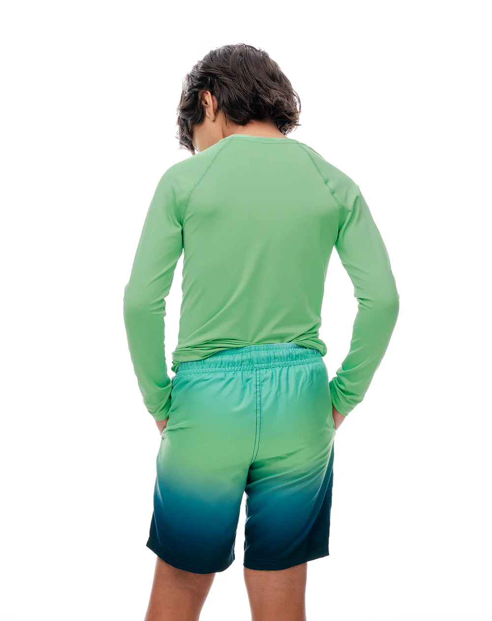 Short pantaloneta azul estampado niño - Image 2