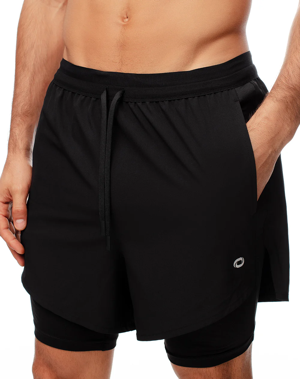 Pantaloneta deportiva negro hombre - Image 3