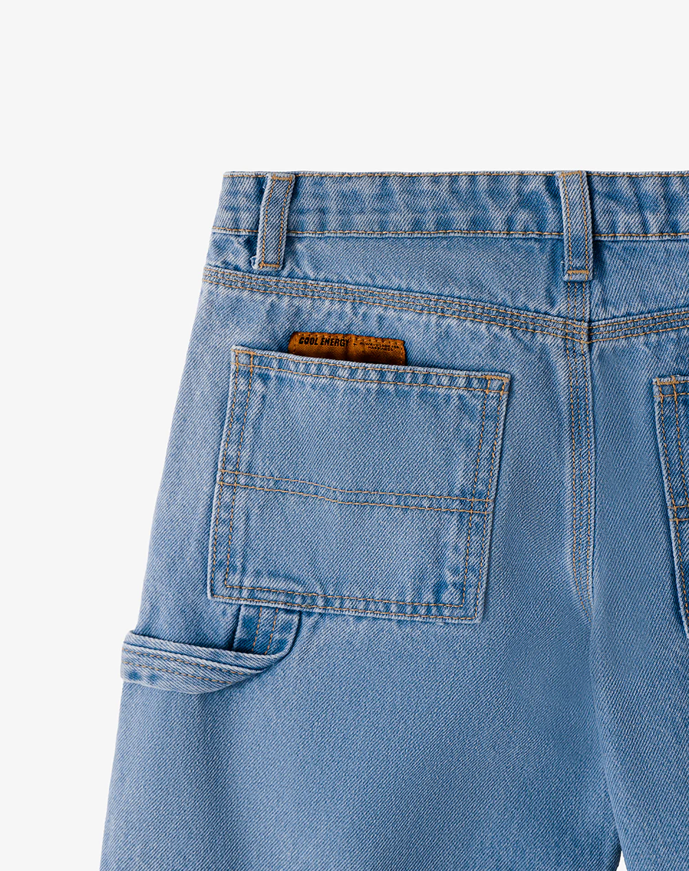 Bermuda denim regular algodón índigo medio niño - Image 8