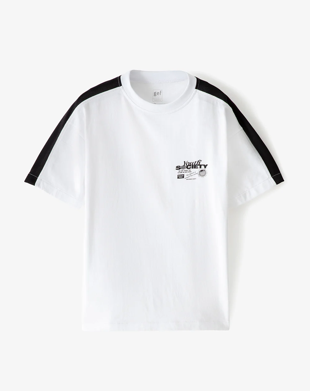 Camiseta regular blanca niño - Image 5