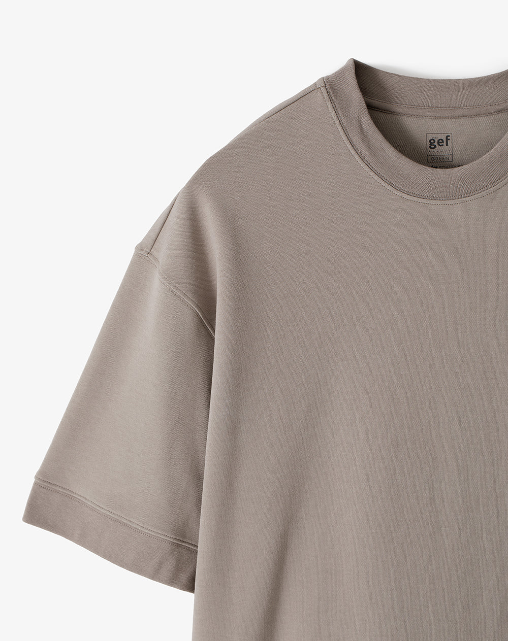 Camiseta oversized manga corta taupe hombre - Image 6