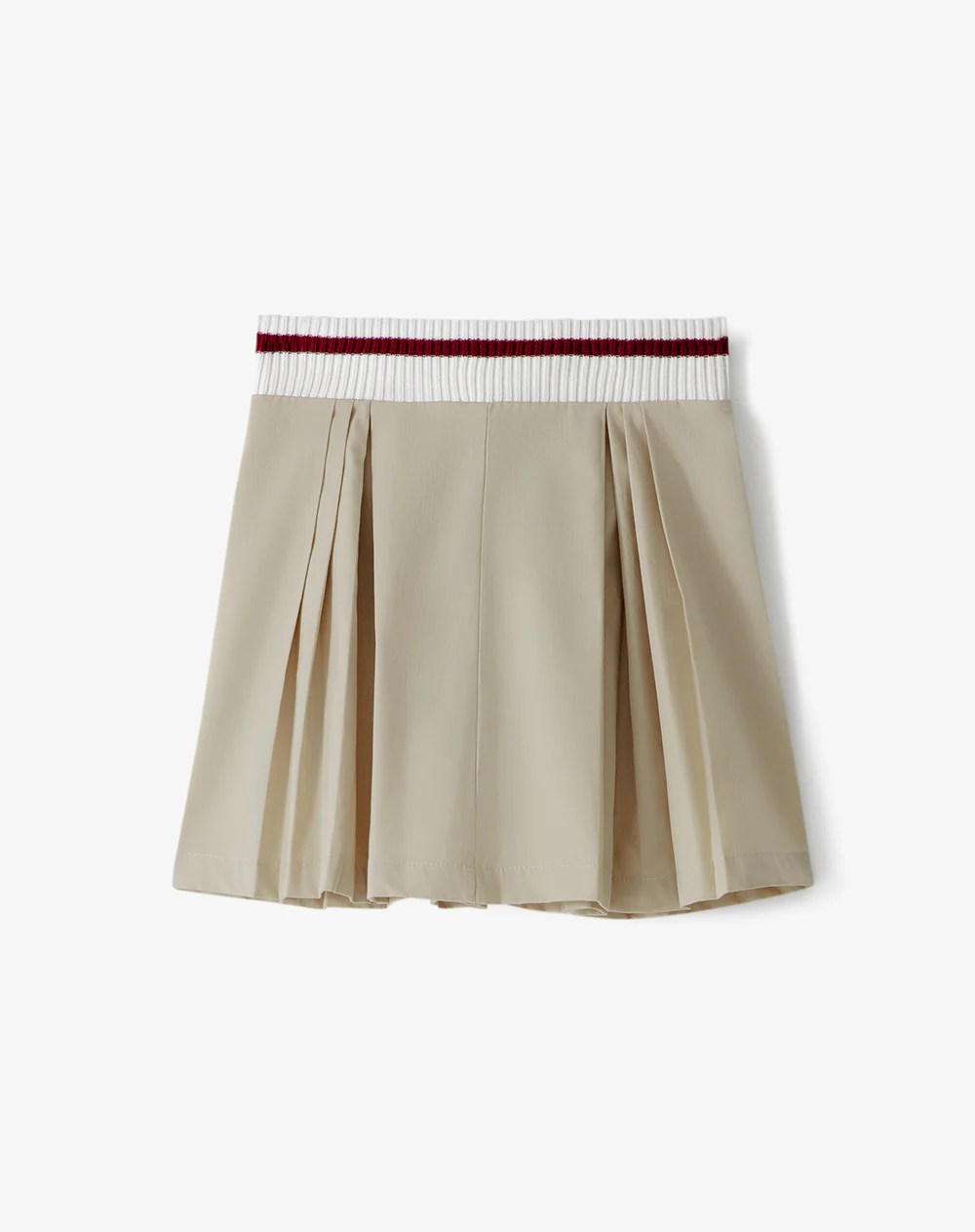 Falda corta con pliegues beige niña - Image 6