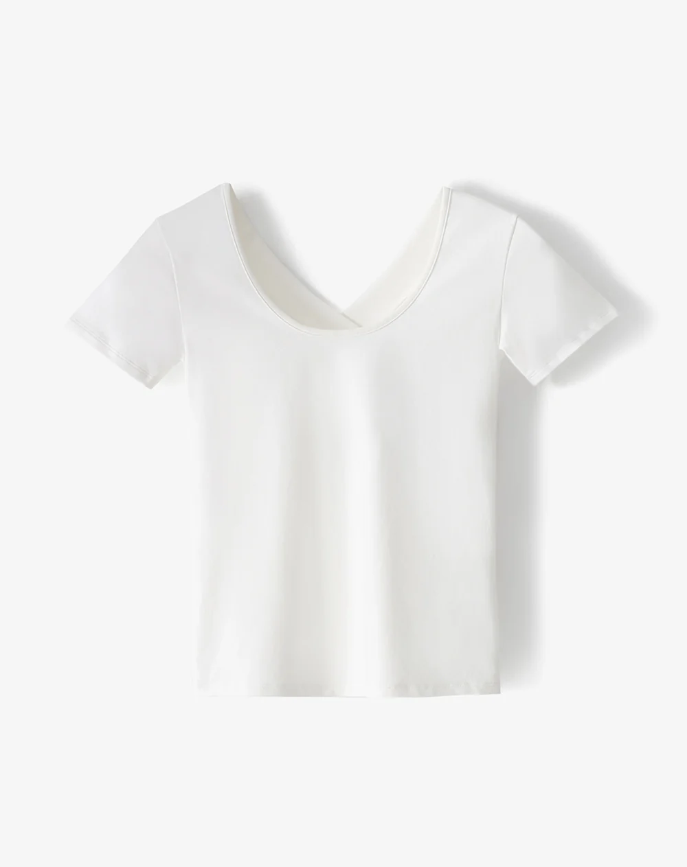 Camiseta regular uso 2 en 1 blanca mujer - Image 8