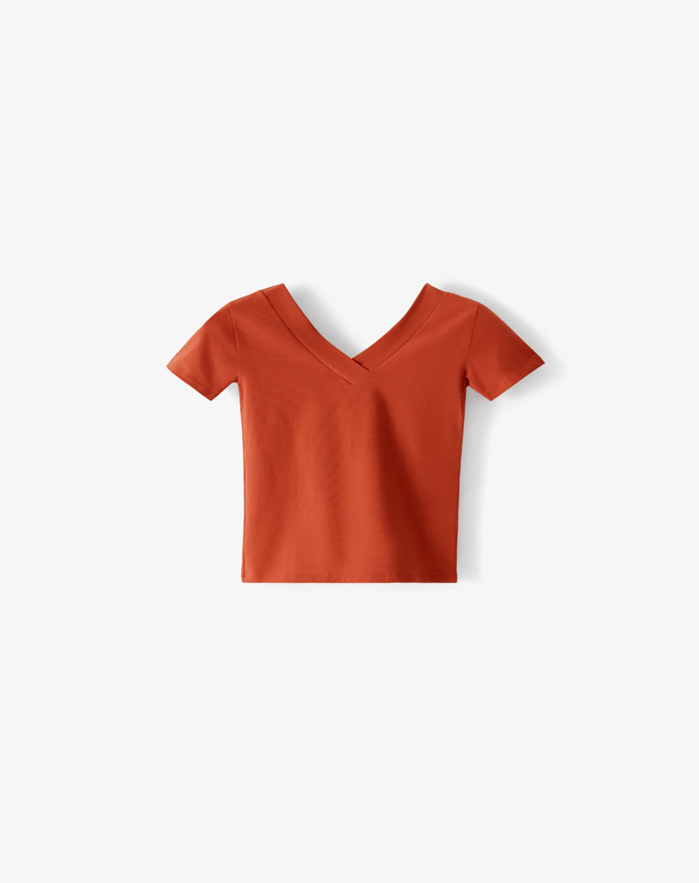 Camiseta regular uso 2 en 1 naranja mujer - Image 8