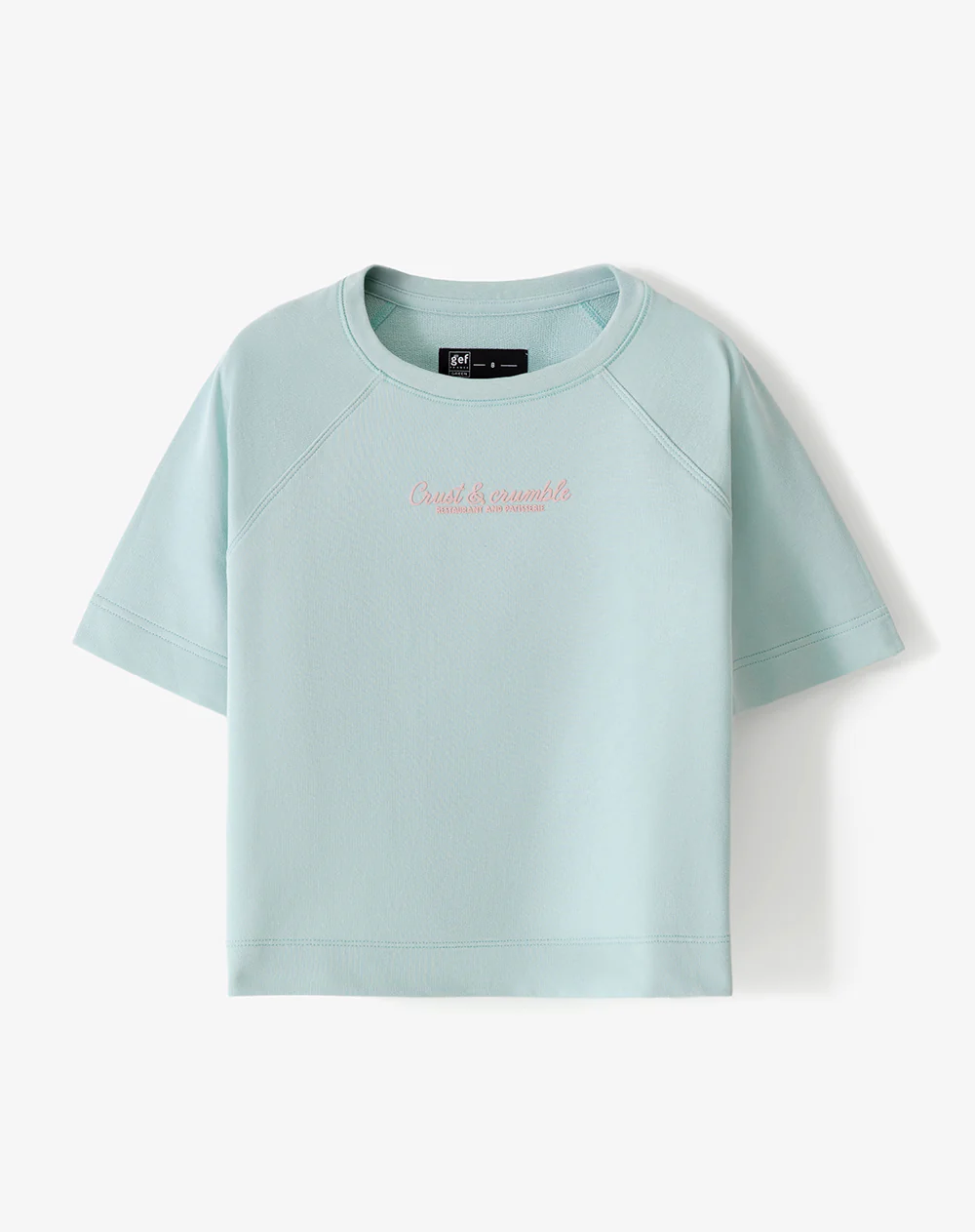 Camiseta oversize algodón azul niña - Image 5