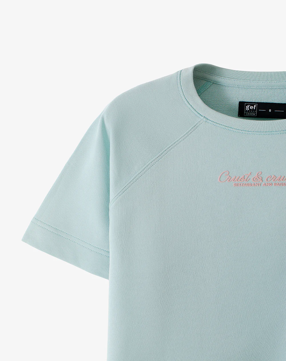 Camiseta oversize algodón azul niña - Image 6